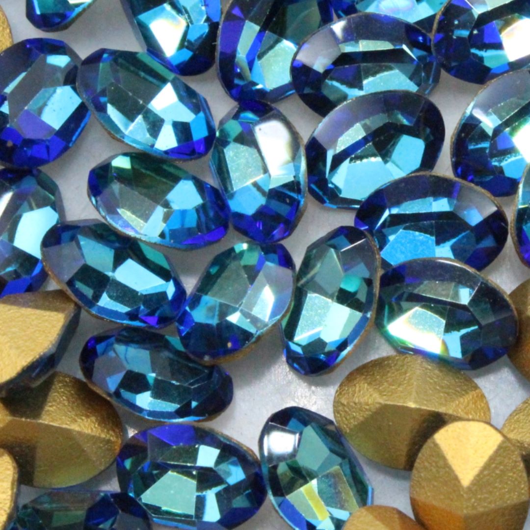 Swarovski 4100 Oval Fancy Stones 8 X 6mm Bermuda Blue F Bead