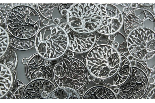 Tree Of Life Joiner - 21 x 15mm - Antique Silver