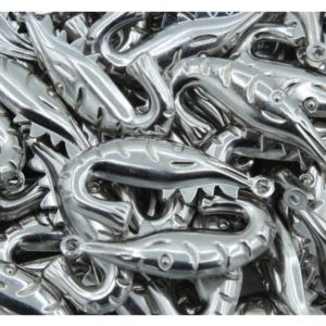 Fish - 28 x 13mm - Antique Silver