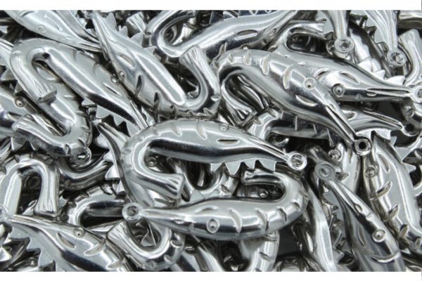 Fish - 28 x 13mm - Antique Silver