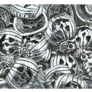 Pumpkin - 18 x 15mm - Antique Silver