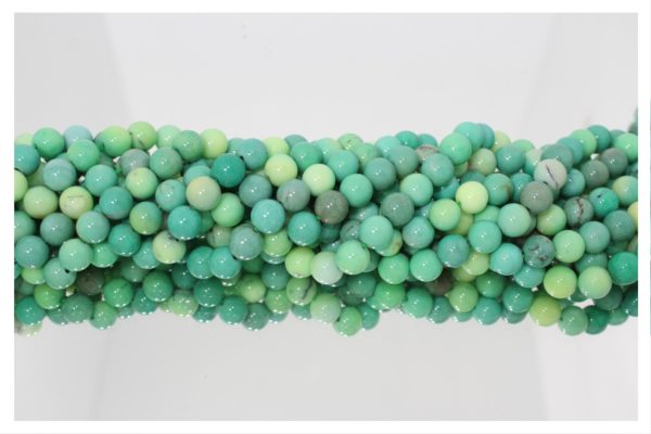 Green Grass Agate - 8mm Round - 39cm Strand