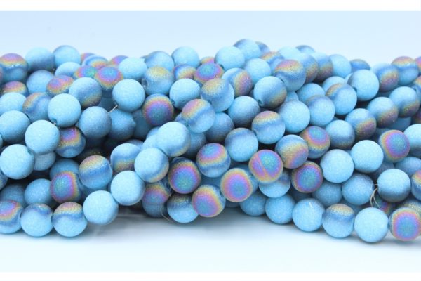 Stardust Bead - 8mm - 50cm - Lt Blue Petrol