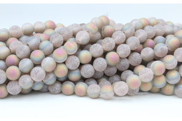 Stardust Bead - 8mm - 50cm - Ant Rose / Copper