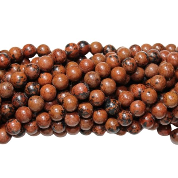 Poppy Seed Jasper - 8mm Round - 39cm Strand