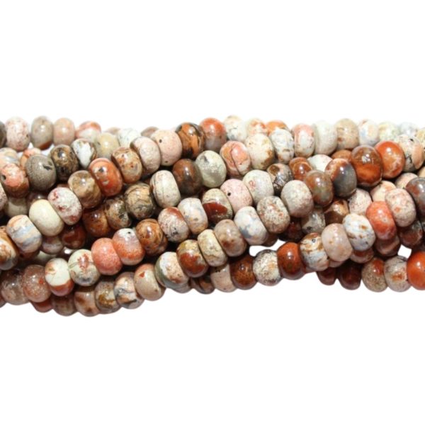 Poppy Seed Jasper - 6 x 4mm Rondelle - 40cm Strand