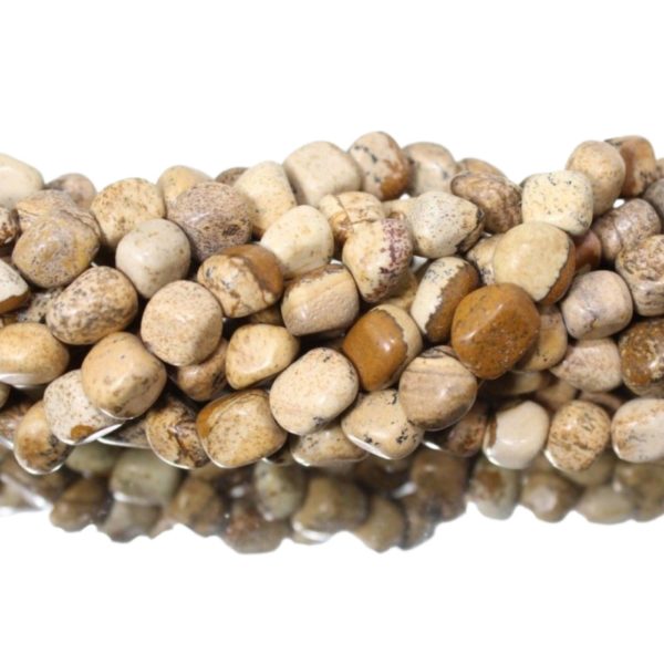 Picture Jasper - 5-7mm Tumblestone - 40cm Strand