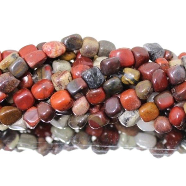 Silver Leaf Jasper - 3-5mm Tumblestone - 40cm Strand