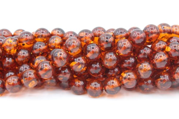 Imitation Amber - 6mm - Dark Amber - 40cm Strand