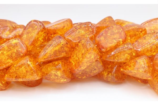 Imitation Amber - 25mm Nugget - Amber - 40cm Strand