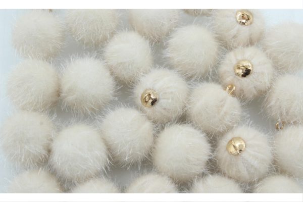 Ball Drop - 16mm - Cream Pom Pom