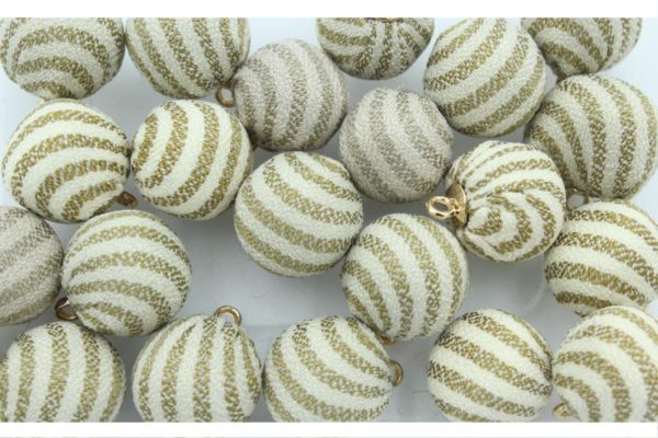 Ball Drop - 16mm - Beige Stripe