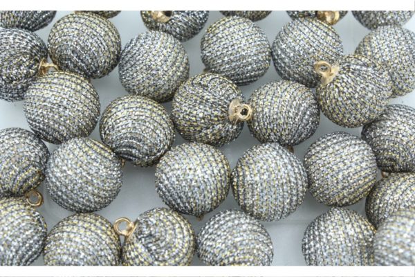 Ball Drop - 16mm - Silver / Gold Tinsel