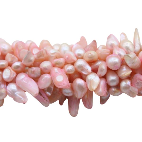 Freshwater Pearl - Blister - 7 - 11mm - 37cm Strand - Pink