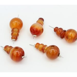 Guru Bead - Red Agate - 18 x 10mm