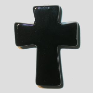 Cross - 40 x 30mm - Agate - Black