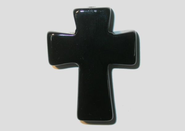 Cross - 40 x 30mm - Agate - Black