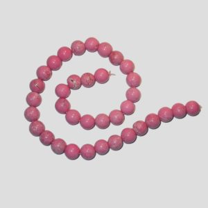 Pink Dyed Howlite - 5mm Round - 40cm Strand