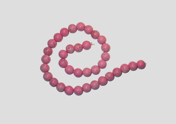 Pink Dyed Howlite - 5mm Round - 40cm Strand