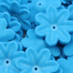 30mm - Flower - Blue