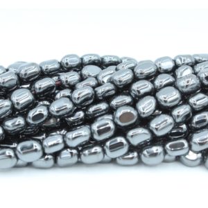 Hematite - 8mm Nugget Shape - 40cm Strand