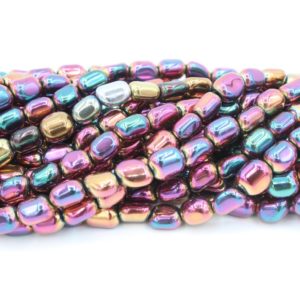 Hematite - 8mm Nugget Shape - Mix Colour - 40cm Strand