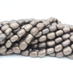 Hematite - 8mm Nugget Shape - Matte Brown - 40cm Strand