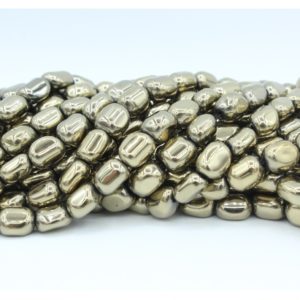 Hematite - 8mm Nugget Shape - Old Gold - 40cm Strand