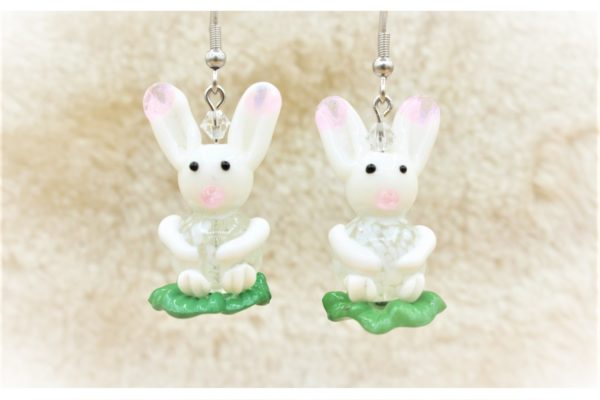 Easter Bunny Earrings - 30 x 18mm
