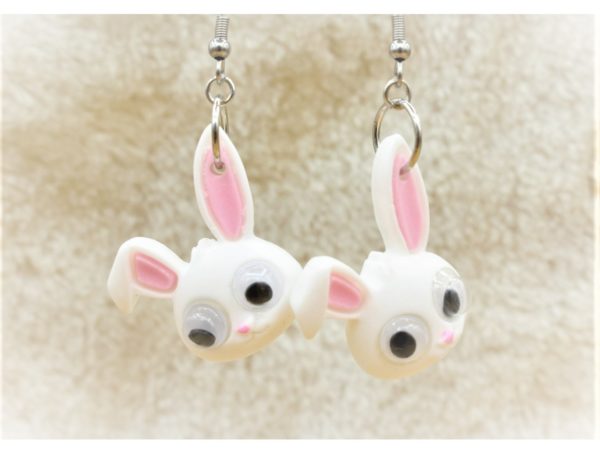 Easter Bunny Earrings - 34 x 26mm