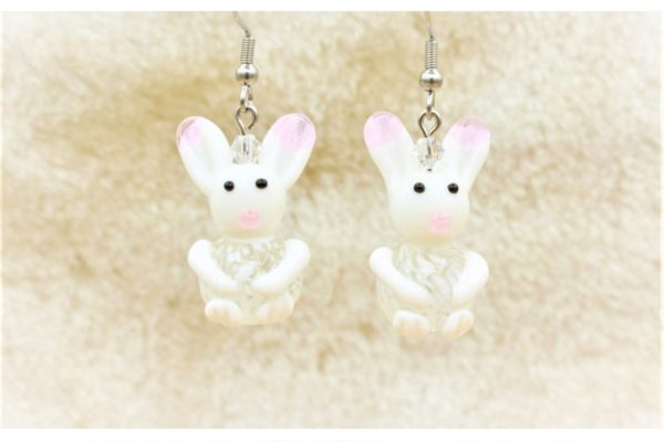 Easter Bunny Earrings - 29 x 18mm