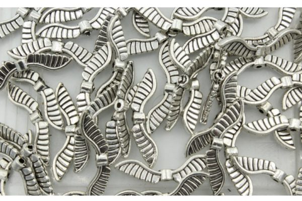 Wings - G - 26 x 6mm - Antique Silver