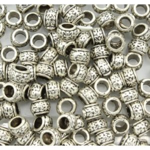 Patterned Spacer - 7 x 5mm - Antique Silver