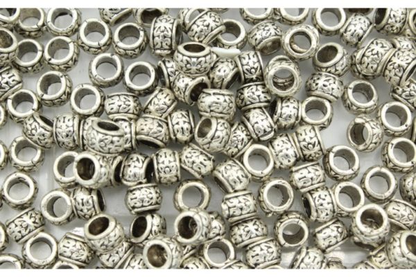 Patterned Spacer - 7 x 5mm - Antique Silver