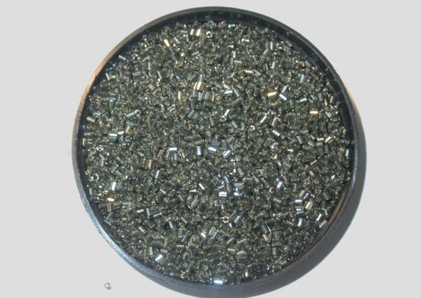 11/0 Bugle - Blk Diamond Silverlined - Price per gram