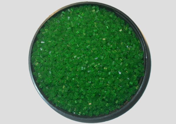 11/0 Bugle - Green Transparent - Price per gram