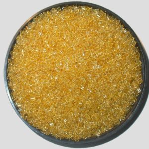 11/0 Bugle - Gold Transparent - Price per gram