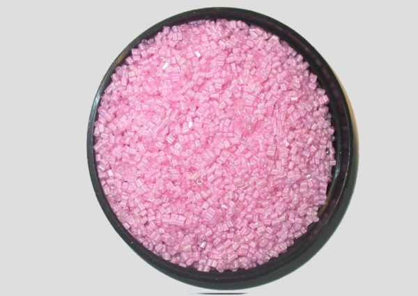 11/0 Bugle - Lt Pink Colourlined - Price per gram