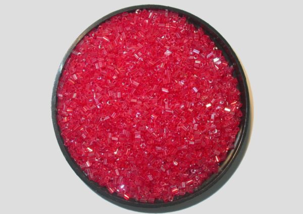 11/0 Bugle - Red Luster - Price per gram