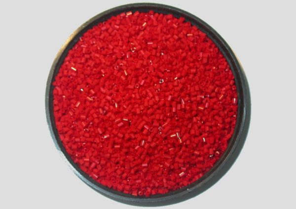 11/0 Bugle - Red Opaque - Price per gram