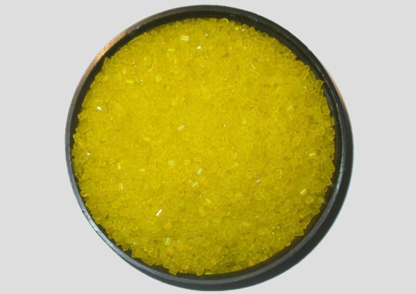 11/0 Bugle - Yellow Transparent - Price per gram