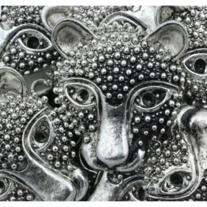 Panther - 45 x 35mm - Antique Silver