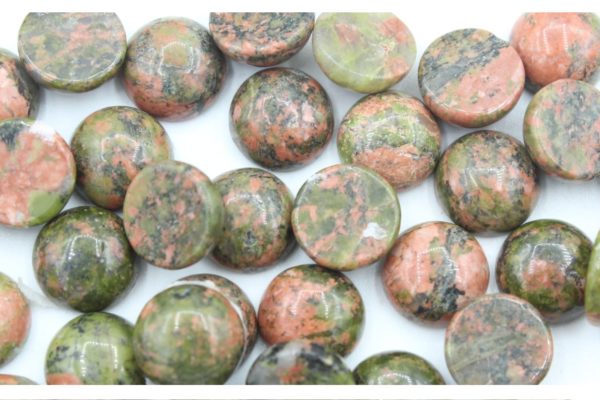 Unakite Cabochon - Round - 8mm