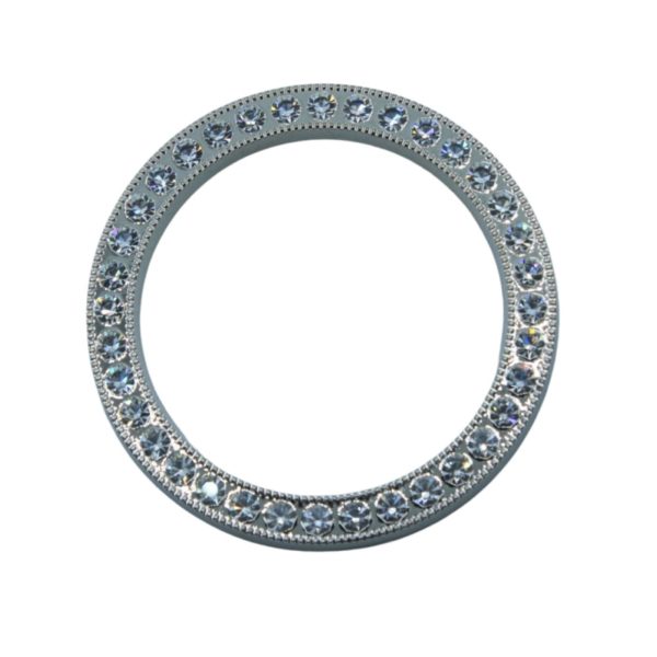 Swarovski 1705 - Buckle - Round - 68mm - Crystal / Antique Silve