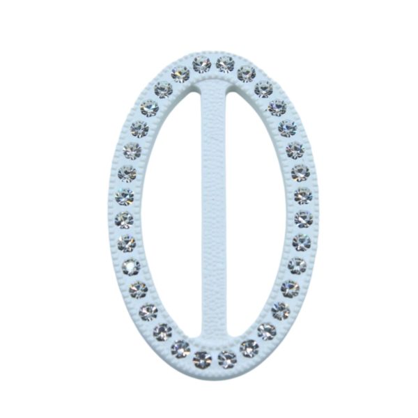 Swarovski 51309 - Buckle - Oval - 53mm - Crystal / White