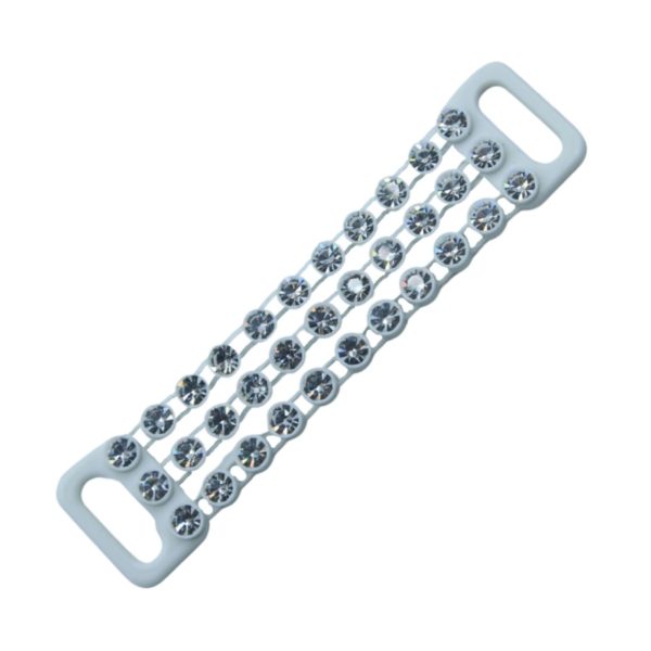 Swarovski 1551 - Buckle - 3 Row - 65mm - Crystal / White