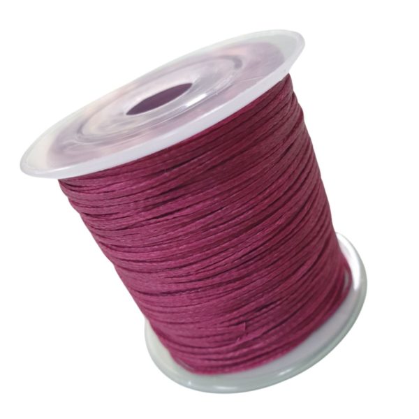 Waxed Linen - 1mm - Maroon - 50 Yards