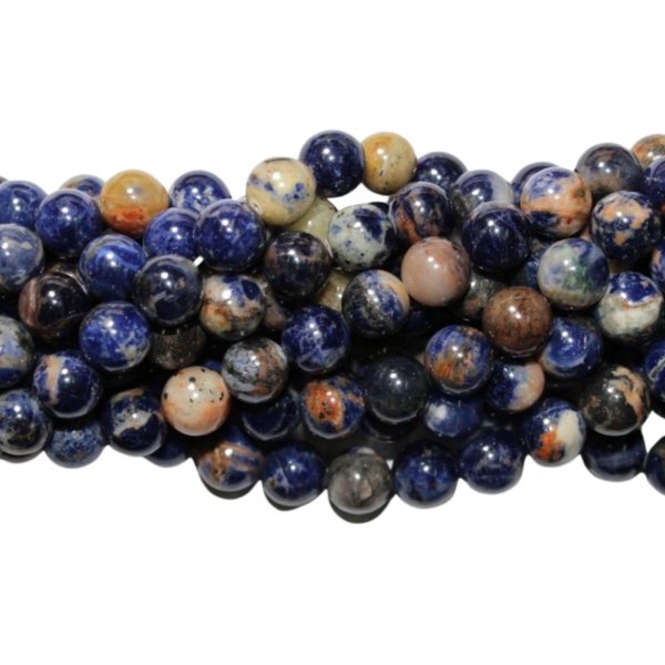 Orange Sodalite - 12mm - Round - 40cm Strand