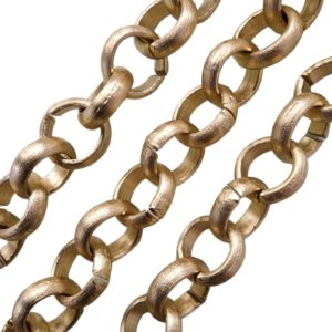 Chain - Aluminium - 6mm - Belcher - Gold - Price per cm