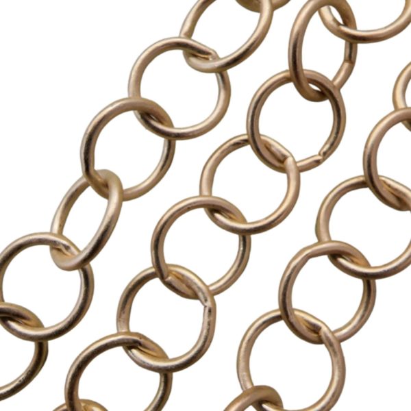 Chain - Brass - 8mm - Round - Gold - Price per cm